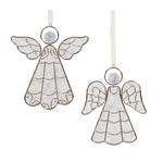 Metal Framed Angel Ornament Set of 6