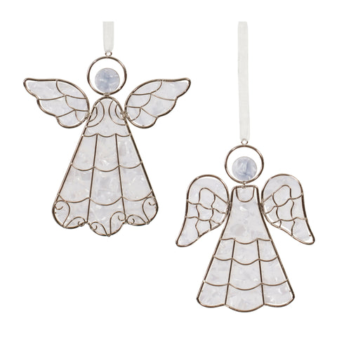 Metal Framed Angel Ornament Set of 6