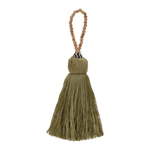 Green Tassel Ornament Set of 4