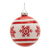 Snowflake Glass Ball Ornament Set of 6