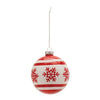 Snowflake Glass Ball Ornament Set of 6