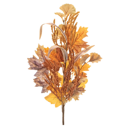 Mixed Harvest Maple Leaf Spray Faux Plant Stem Set of 6