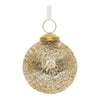 Gold Distressed Glass Ball Ornament Set of 6