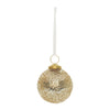 Gold Distressed Glass Ball Ornament Set of 6