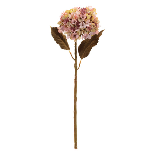 Pink Harvest Hydrangea Faux Plant Stem Set of 6