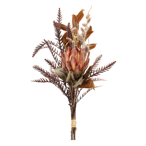 Mixed Harvest Protea Bundle Faux Plant Stem Set of 2