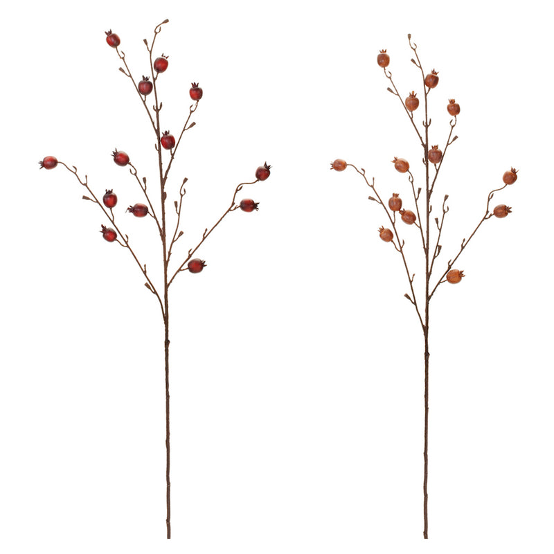 Harvest Pomegranate Spray Faux Plant Stem Set of 2