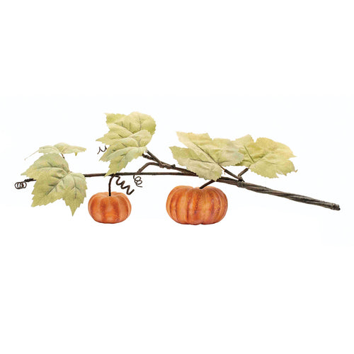 Fall Pumpkin Vine Faux Plant Stem Set of 2