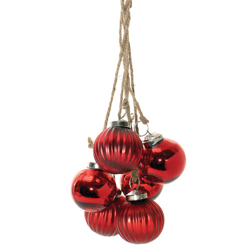 Glass Ball Cluster Drop Ornament Set of 2