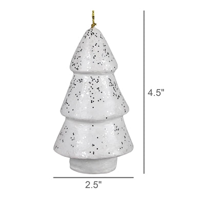 Paper Mache Tree Ornament Set of 3