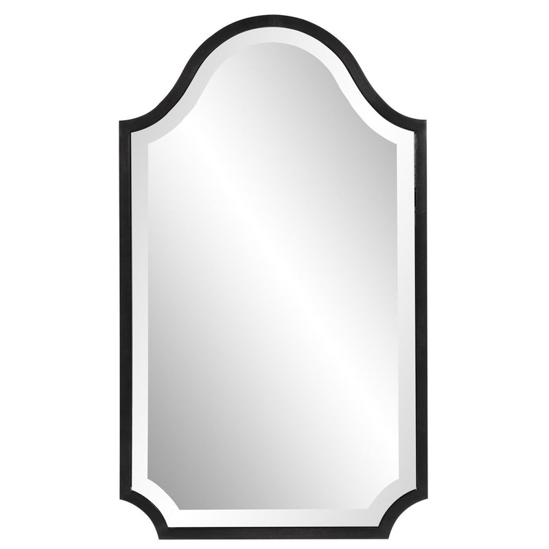 Bosworth Brushed Black Shield Wall Mirror