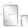 Simone Rectangular Stainless Steel Wall Mirror