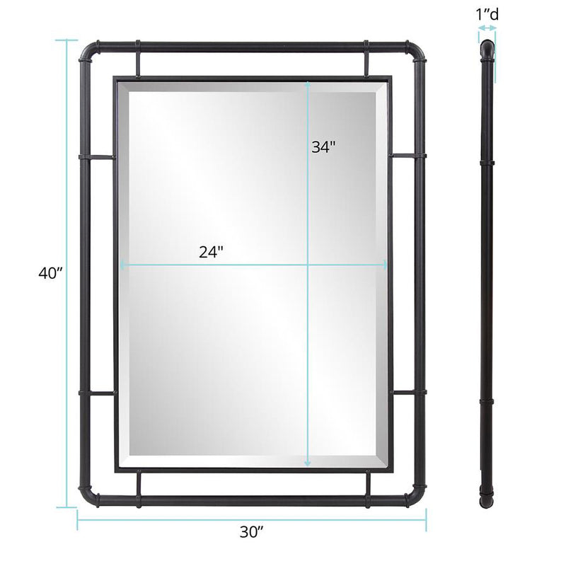 Brennan Industrial Vanity Wall Mirror