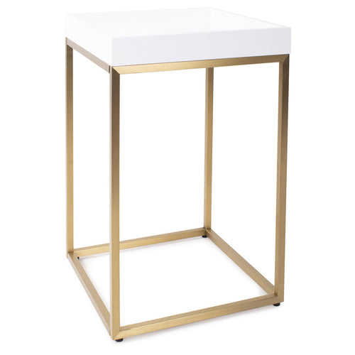 Lyndhurst White Lacquer Side Table