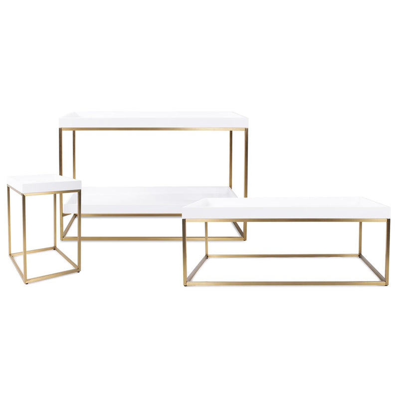 Lyndhurst White Lacquer Console Table