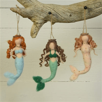 Mermaid Ornament Set of 3