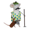 Golfer Mouse Ornament Set of 3