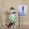 Golfer Mouse Ornament Set of 3