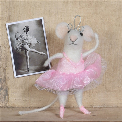 Ballerina Mouse Ornament Set of 3