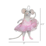 Ballerina Mouse Ornament Set of 3