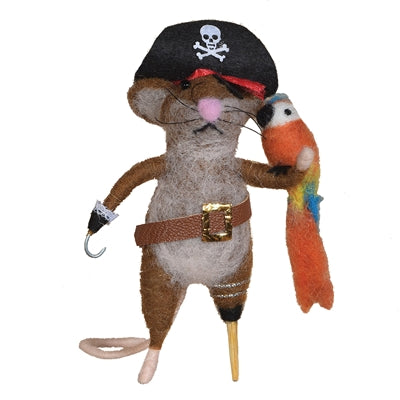 Pirate Mouse Ornament Set of 3