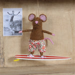 Surfer Mouse Ornament Set of 3