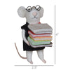 Librarian Mouse Ornament Set of 3