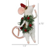 Mouse with Wreath Ornament Set of 3