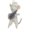 Mouse with Tree Ornament Set of 3