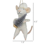 Mouse with Tree Ornament Set of 3