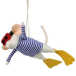 Snorkeling Mouse Ornament Set of 3