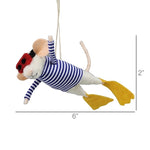 Snorkeling Mouse Ornament Set of 3