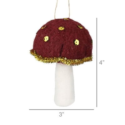 Mushroom Ornament Set of 3