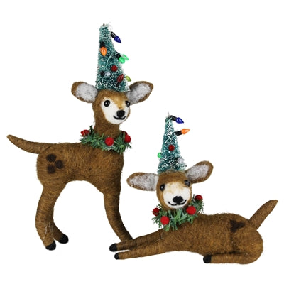 Christmas Deer Sculpture Set of 2