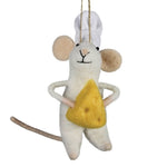 Mouse with Cheese Ornament Set of 3