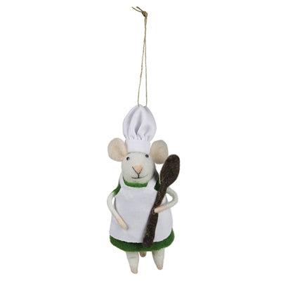 Chef Mouse Ornament Set of 3