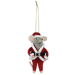 Santa Mouse Ornament Set of 3