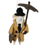 Mouse with Umbrella Ornament Set of 3