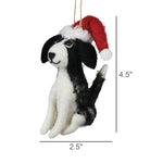 Santa Puppy Ornament Set of 3