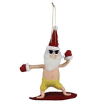 Surfing Santa Ornament Set of 3