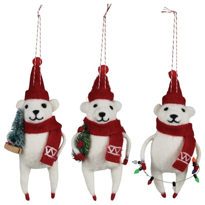 Bear Ornament Set of 3