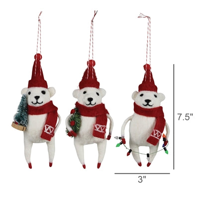 Bear Ornament Set of 3