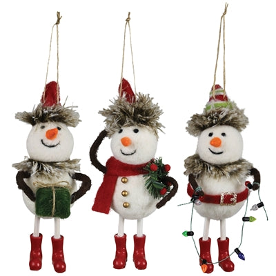 Snowman Ornament Set of 3