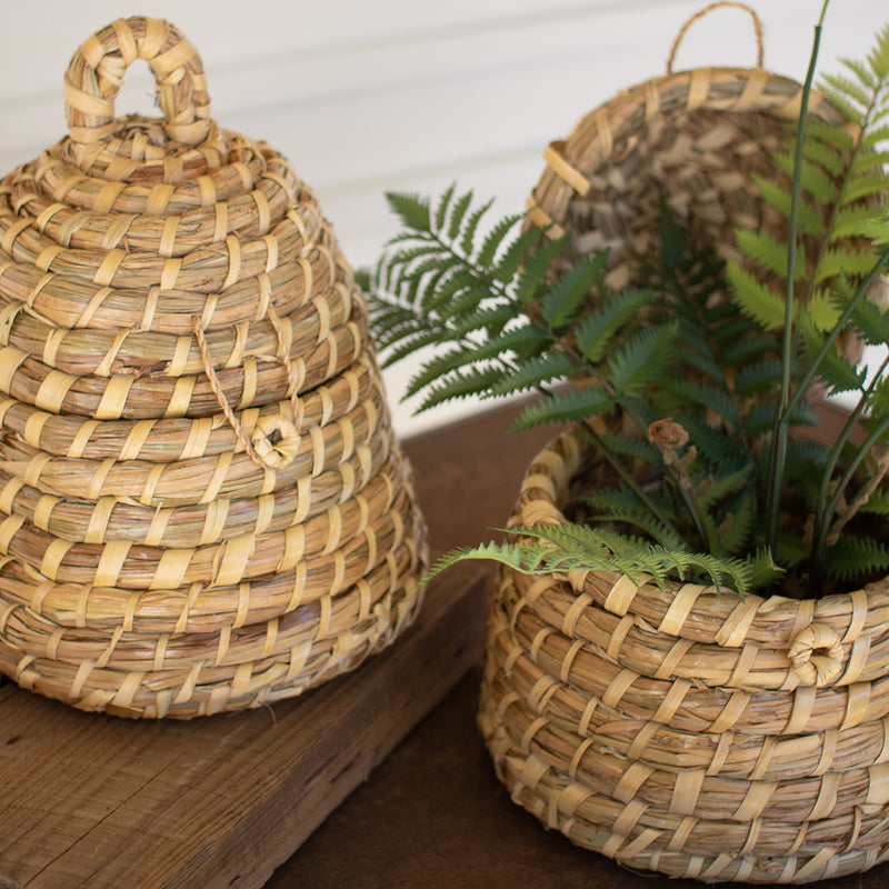 Bee Skep Storage Basket Set of 2