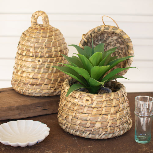 Bee Skep Storage Basket Set of 2