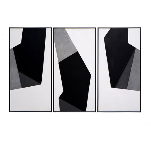 Sunpan Geo Forms Framed Canvas Art Set Of 3