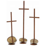 Scrap Metal Cross Tabletop Accent Set of 3