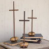 Scrap Metal Cross Tabletop Accent Set of 3