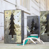 Tin Bag Christmas Tree Luminary Set of 6