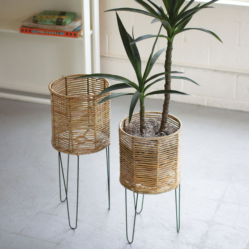 Round Seagrass Planter Set of 2